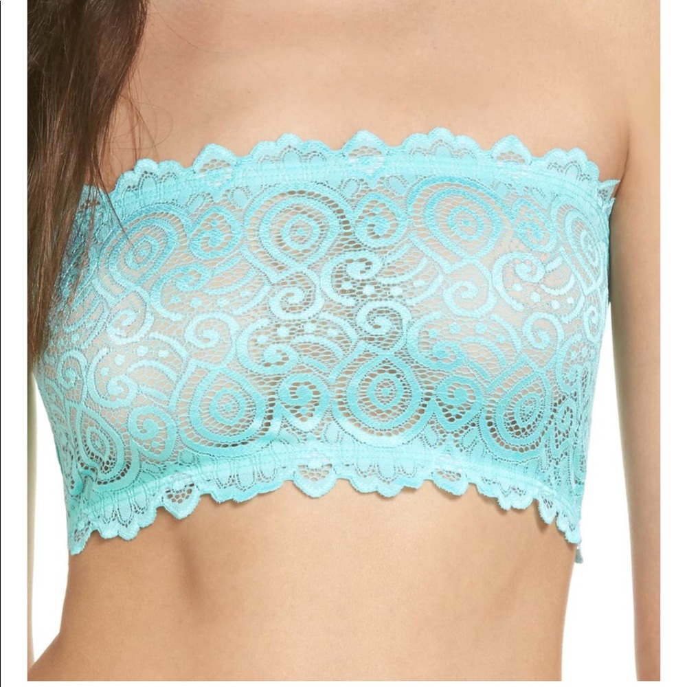 intimately FP Seamless and Lace Bandeau SEAFOAM